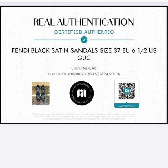 Vintage Fendi Black Satin Sandals Size 37 EU 6 1/2 US GUC - Picture 12 of 12